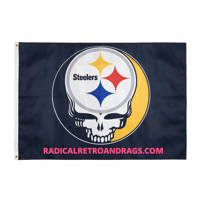 Pittsburgh Steelers Grateful Dead 3'x5' Flag Banner