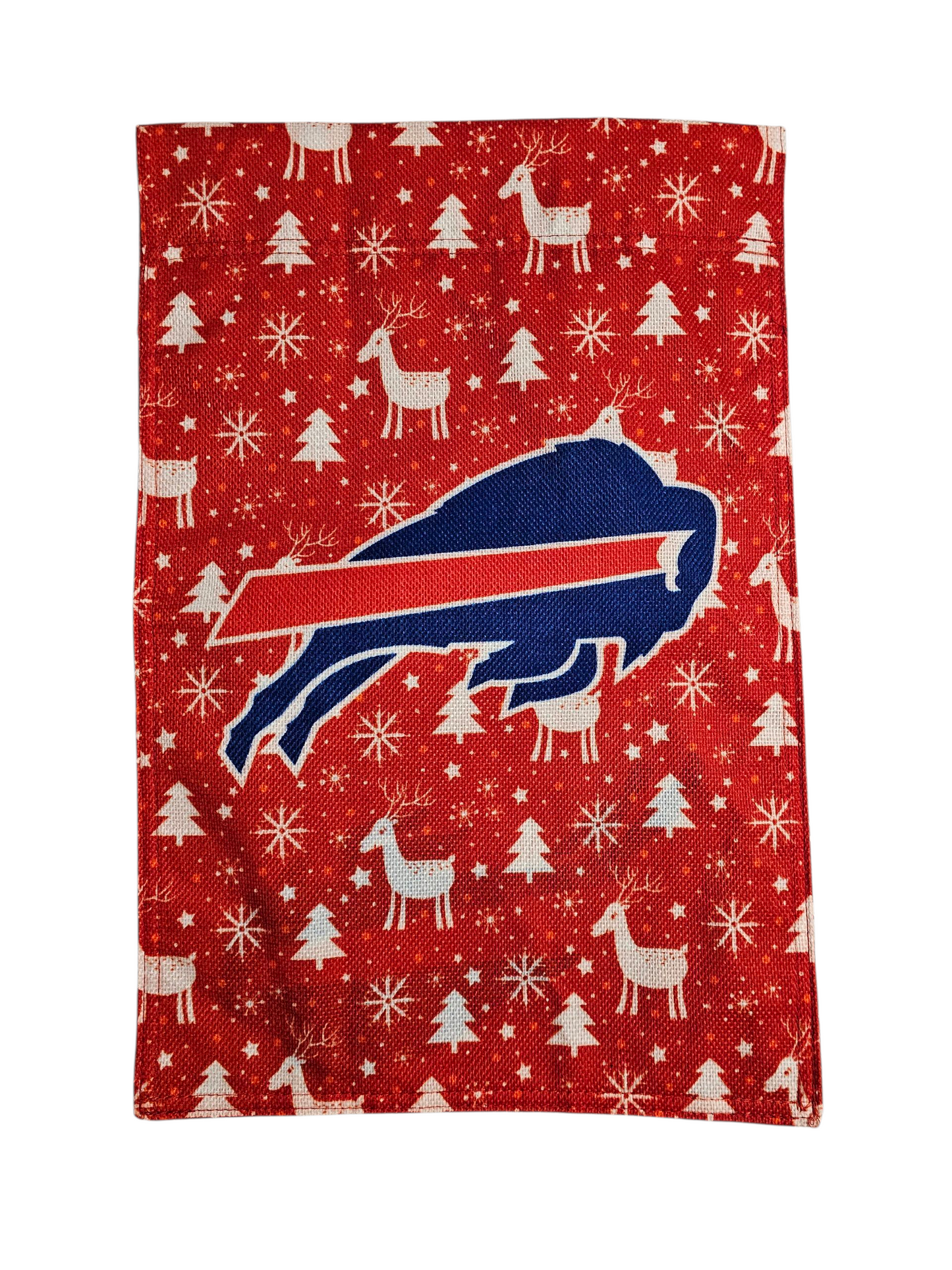 Buffalo Bills Christmas Garden Flag 11.5" x 17.5". Double Sided FREE SHIPPING (flag only)