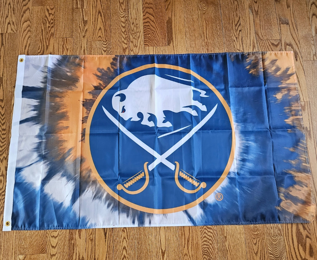 Buffalo Sabres 3'x5' Flag Tie-Dye  NEW FREE SHIPPING