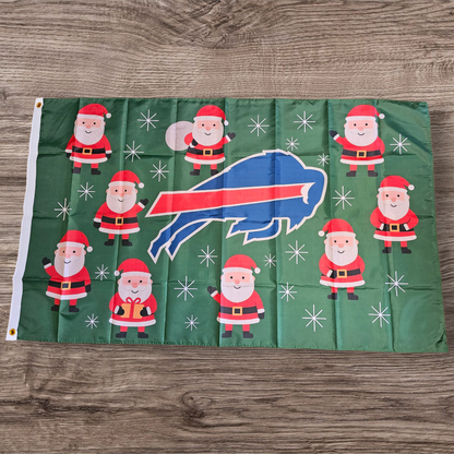 Buffalo Bills Christmas 3'x5' Flag NEW FREE SHIPPING