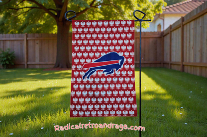 Buffalo Bills Polish Garden flag 11.5" x 17.5" Doubled side (flag only)